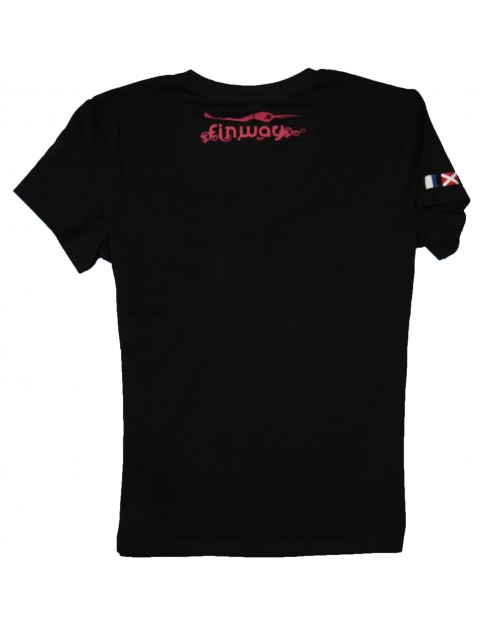 T-shirt Femme Electra Noir et Framboise