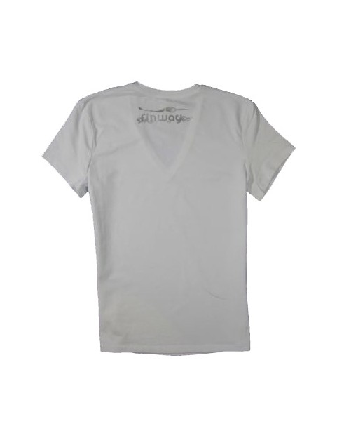 T-shirt Femme Electra  Blanc et Framboise