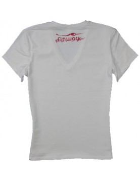 T-shirt Femme Electra  Blanc et Framboise