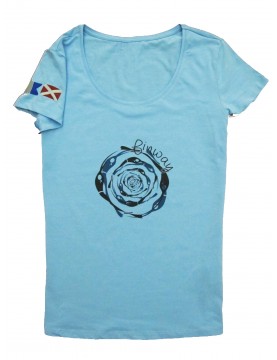 T-shirt Spirale Bleu