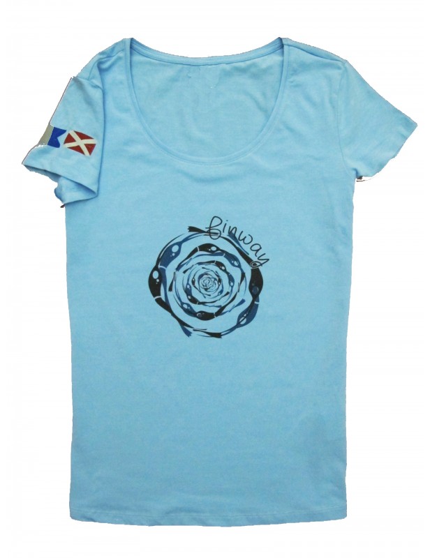T-shirt Spirale Bleu