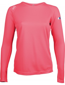 T-shirt femme séchage rapide Rose fluorescent