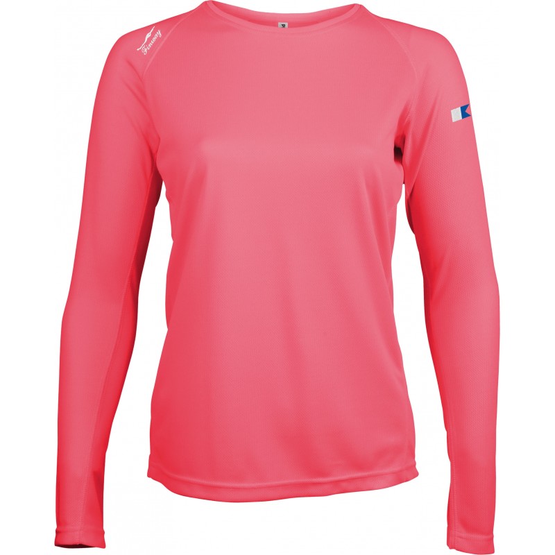 T-shirt femme séchage rapide Rose fluorescent