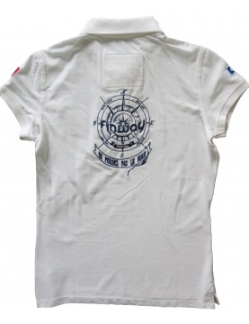 Polo Femme Vintage blanc
