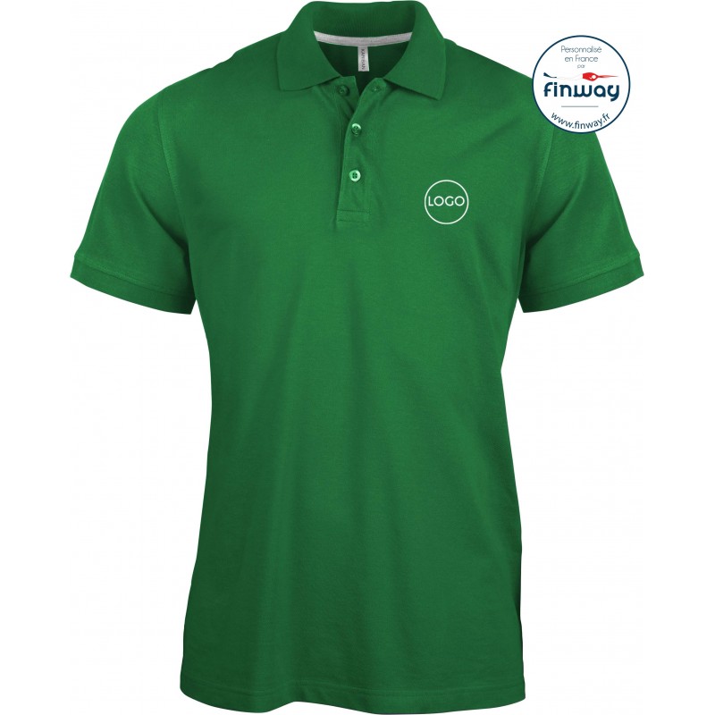 Polo homme avec logo sur le coeur (broderie)