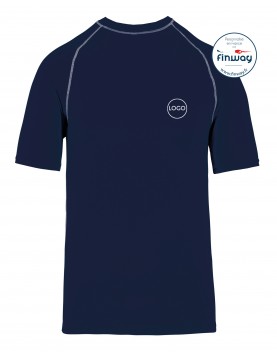 T-Shirt Sport Aquatique avec logo sur le coeur (Marquage) NAVY