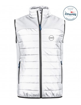 Bodywarmer bi matière Homme avec logo sur le cœur