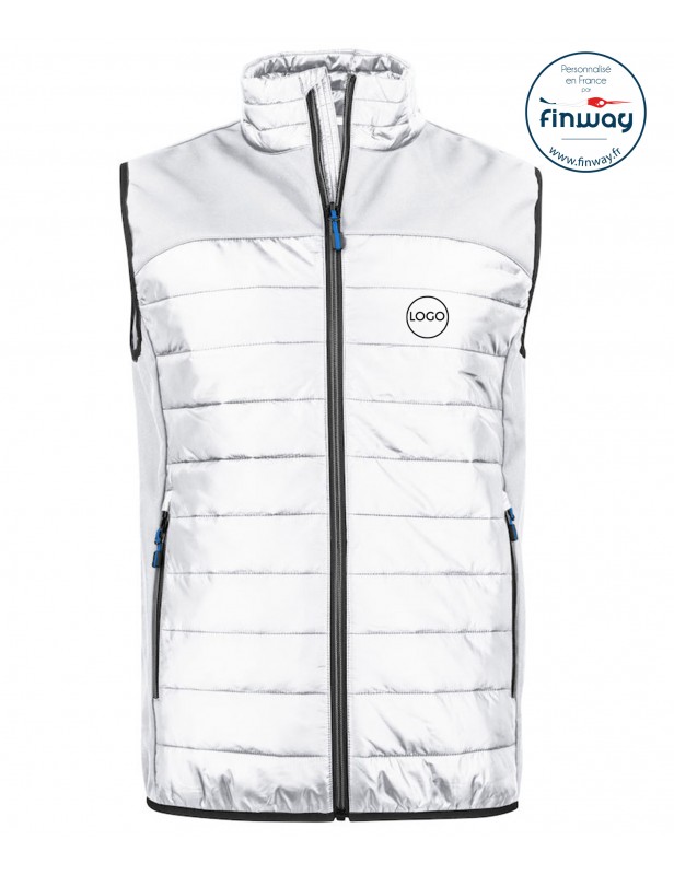 Bodywarmer bi matière Homme avec logo sur le cœur