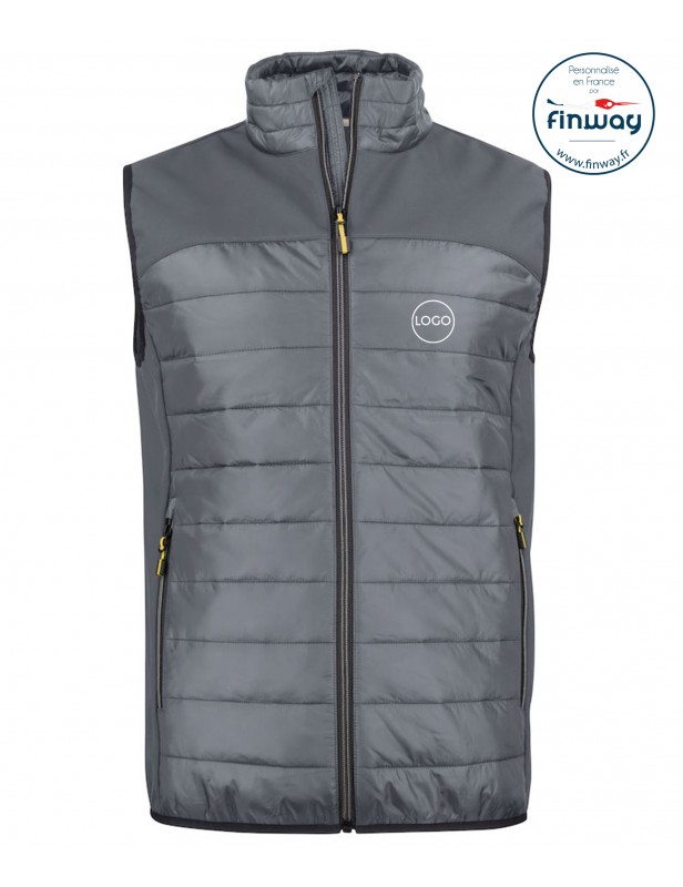 Bodywarmer bi matière Homme avec logo sur le cœur Bodywarmer bi matière Homme avec logo sur le cœur