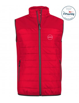 Bodywarmer bi matière Homme avec logo sur le cœur