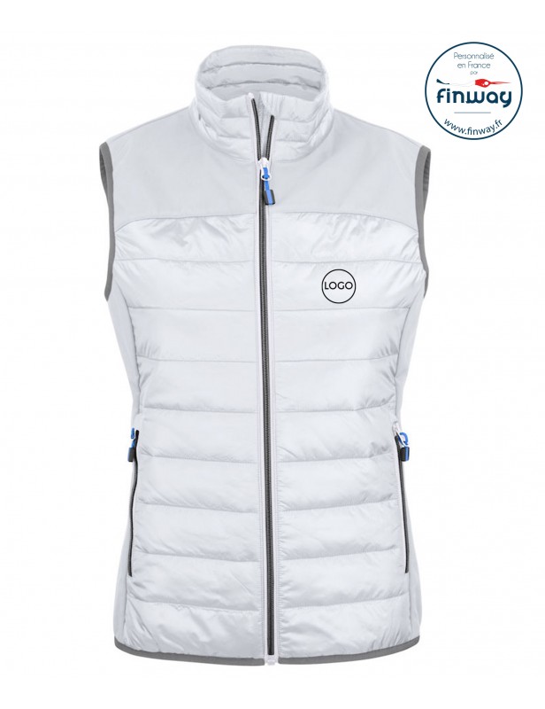 Bodywarmer bi matière Femme avec logo sur le cœur