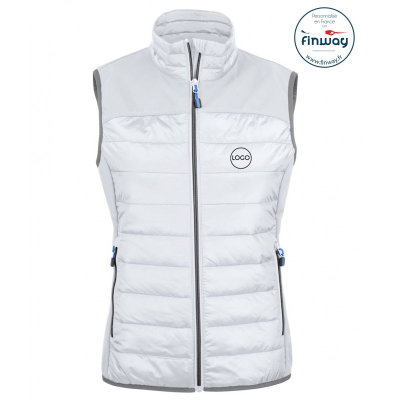 Bodywarmer bi matière Femme avec logo sur le cœur