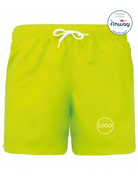 Short de bain jaune fluo