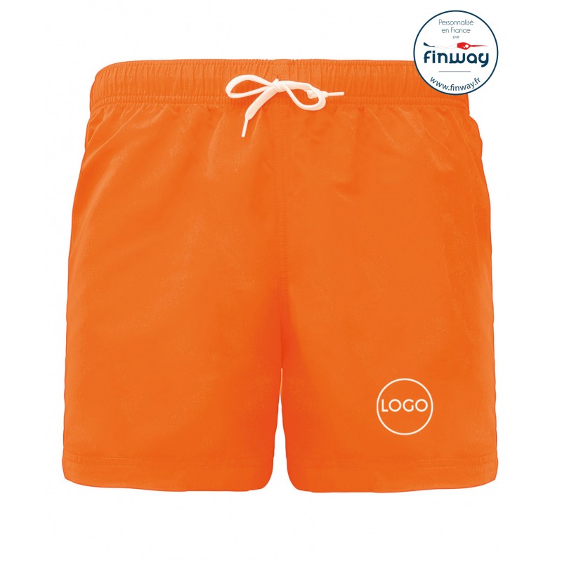 Short de bain orange