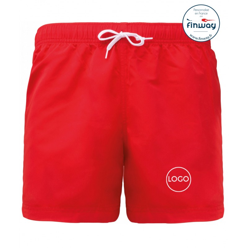 Short de bain rouge