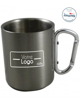 Mug inox poignée mousqueton