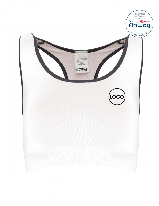 Brassière de sport femme avec logo sur le coeur (Marquage)