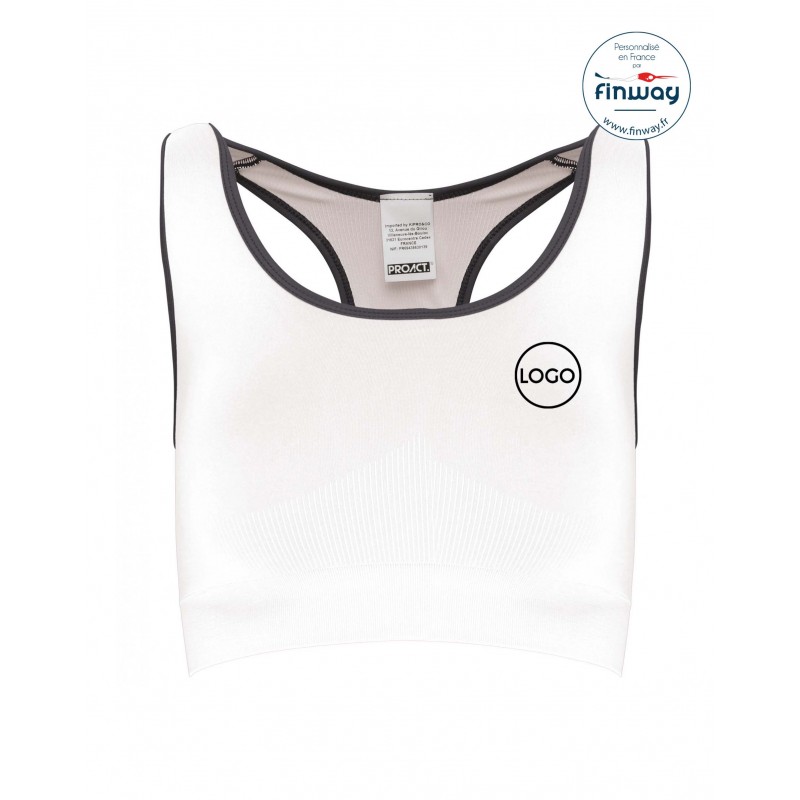 Brassière de sport femme avec logo sur le coeur (Marquage)