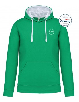 Sweat sans zip HOMME avec logo sur le cœur (Broderie)
