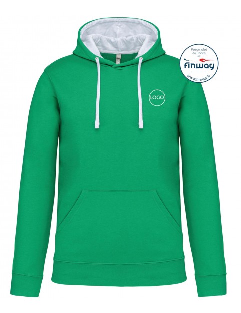 Sweat sans zip HOMME avec logo sur le cœur (Broderie)