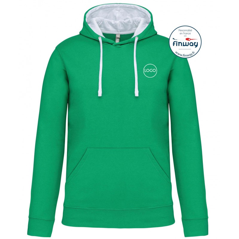 Sweat sans zip HOMME avec logo sur le cœur (Broderie)