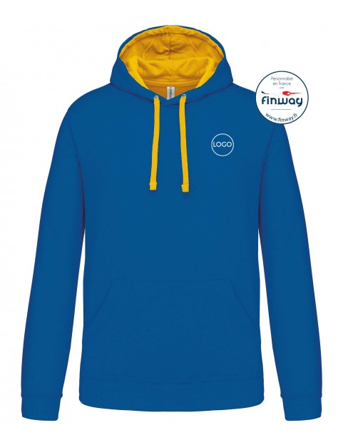 Sweat sans zip HOMME avec logo sur le cœur (Broderie)