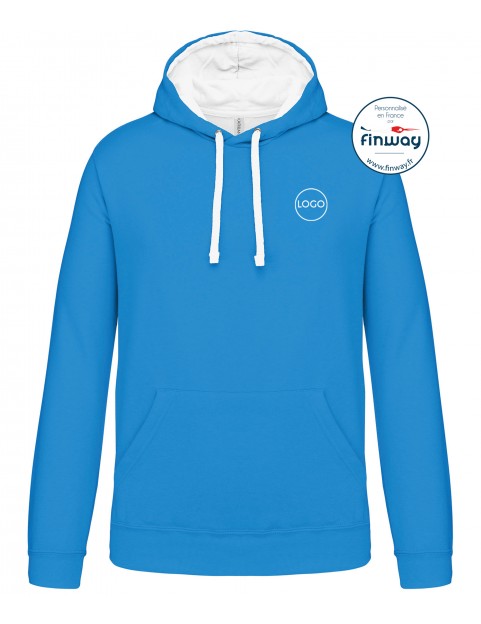 Sweat sans zip HOMME avec logo sur le cœur (Broderie)