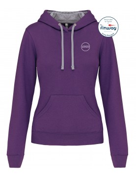 Sweat sans zip FEMME avec logo sur le cœur (Broderie)