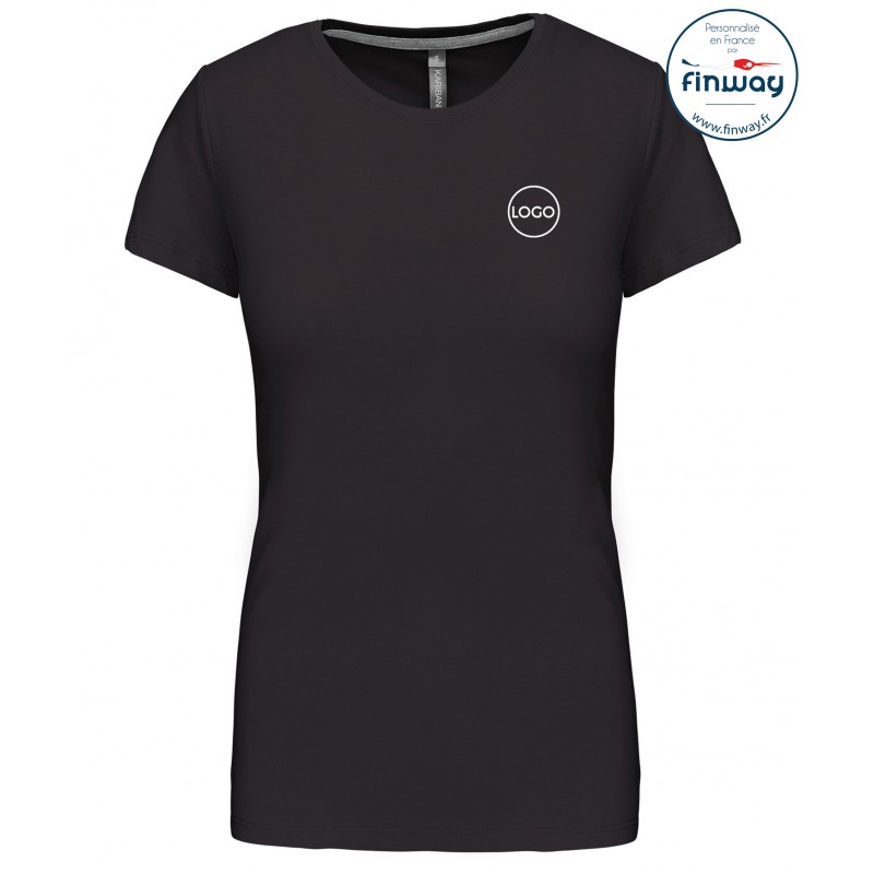 T-shirt femme avec logo sur le coeur (marquage)