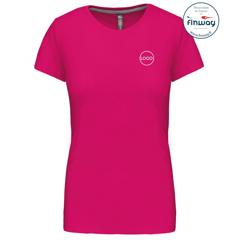 T-shirt femme avec logo sur le coeur (marquage)