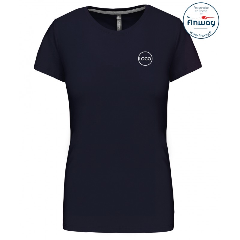 T-shirt femme avec logo sur le coeur (marquage)