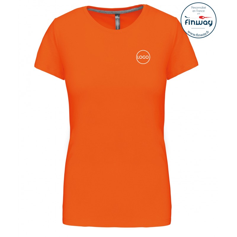 T-shirt femme avec logo sur le coeur (marquage)