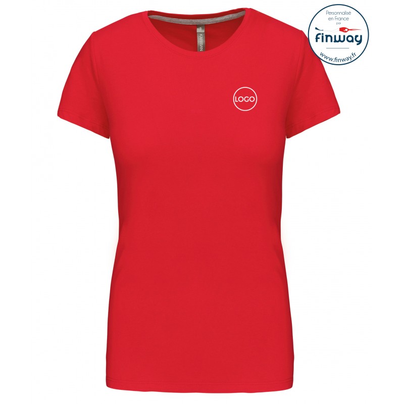 T-shirt femme avec logo sur le coeur (marquage)