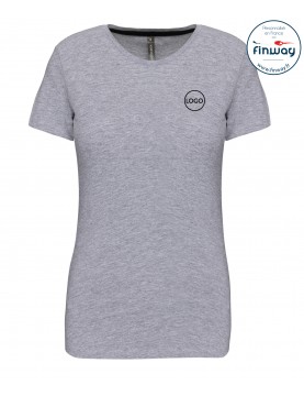 T-shirt femme avec logo sur le coeur (marquage)