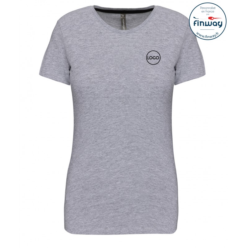 T-shirt femme avec logo sur le coeur (marquage)