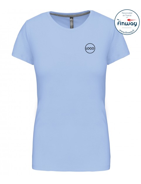 T-shirt femme avec logo sur le coeur (marquage)