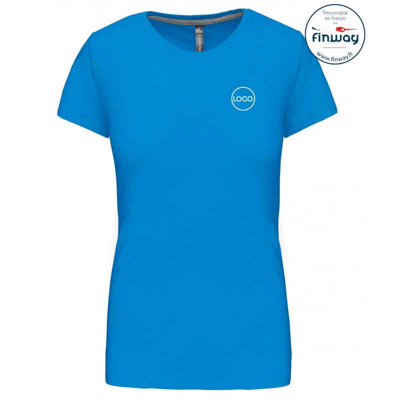 T-shirt femme avec logo sur le coeur (marquage)