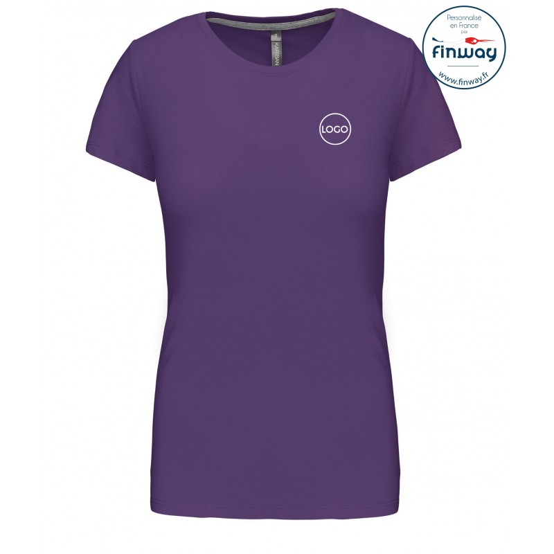 T-shirt femme avec logo sur le coeur (marquage)