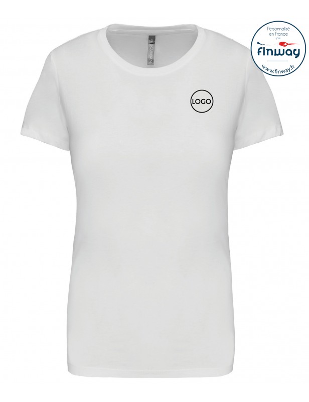 T-shirt femme avec logo sur le coeur (marquage)