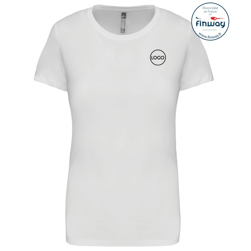 T-shirt femme avec logo sur le coeur (marquage)