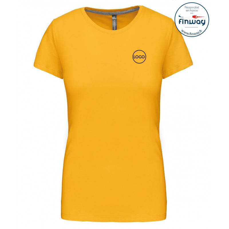 T-shirt femme avec logo sur le coeur (marquage)