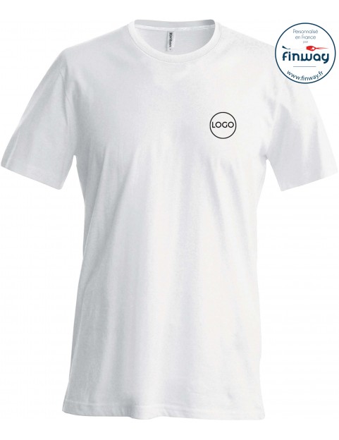 T-shirt homme avec logo sur le coeur (marquage)