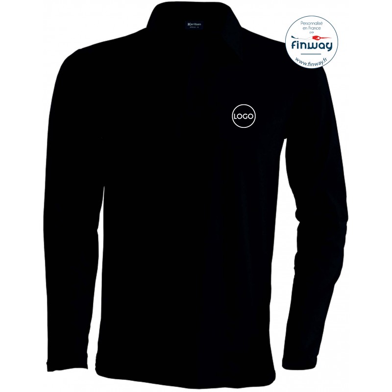 Polo homme avec logo sur le coeur (broderie)