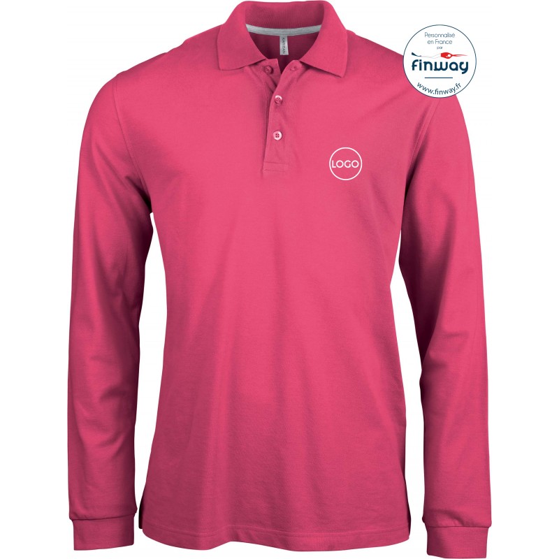 Polo homme avec logo sur le coeur (broderie)