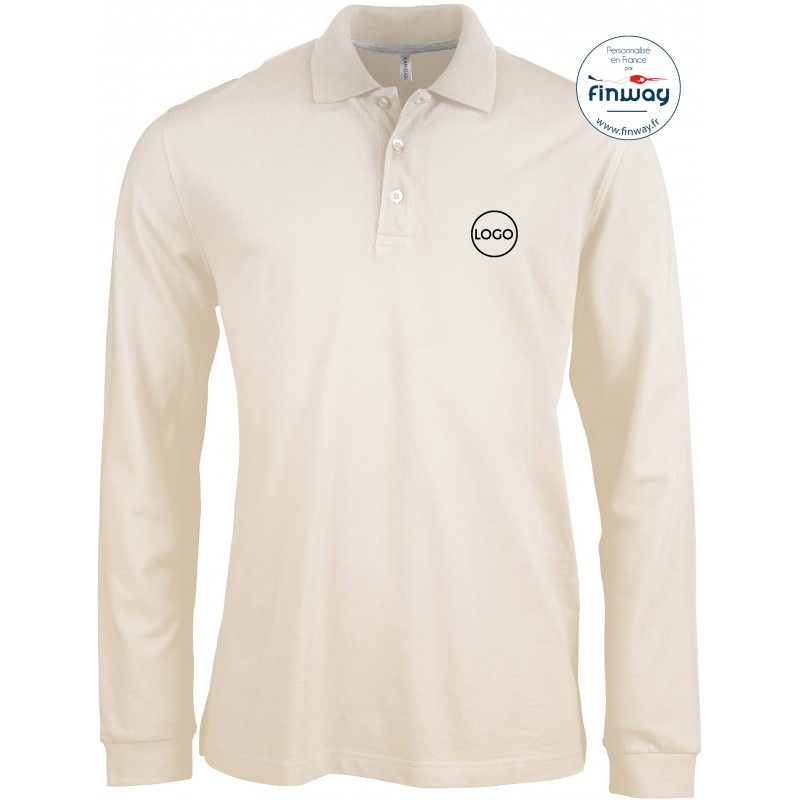 Polo homme avec logo sur le coeur (broderie)