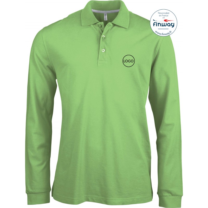 Polo homme avec logo sur le coeur (broderie)