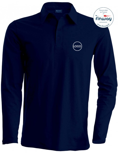 Polo homme avec logo sur le coeur (broderie)