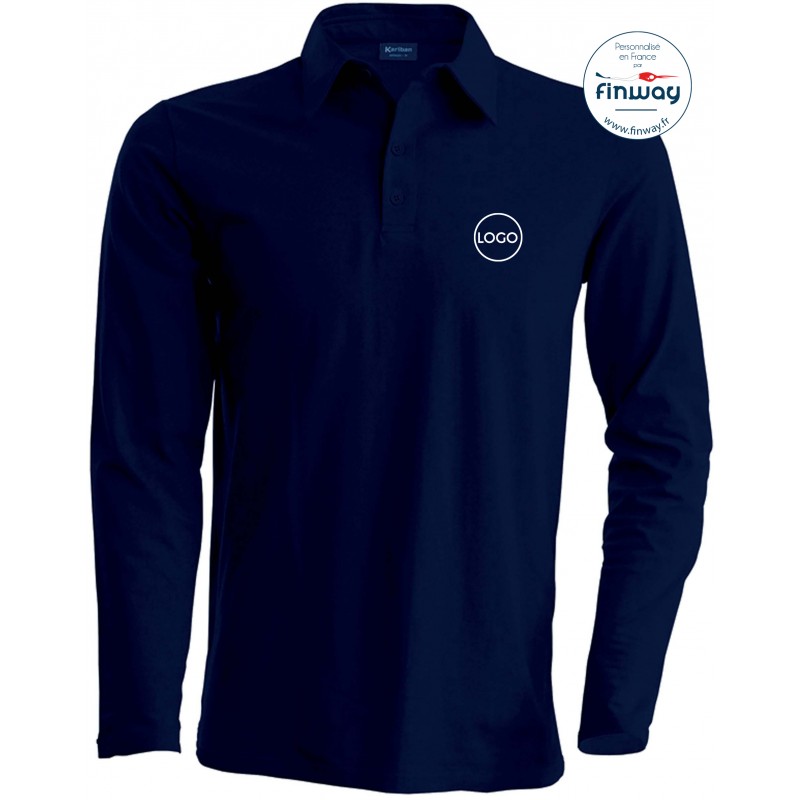 Polo homme avec logo sur le coeur (broderie)