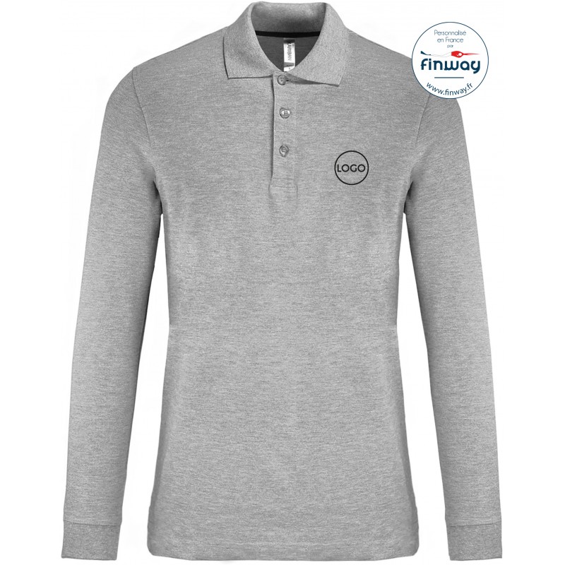 Polo homme avec logo sur le coeur (broderie)