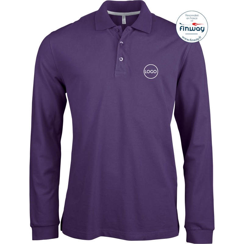 Polo homme avec logo sur le coeur (broderie)